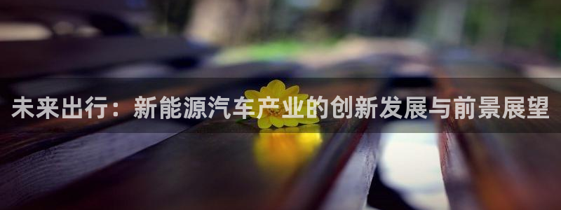 球盟会国际官网：未来出行：新能源汽车产业
